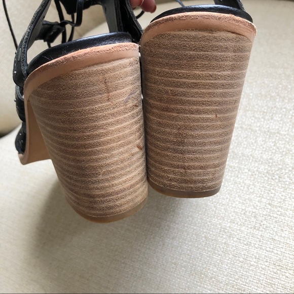 Dolce Vita Lyndie Metallic Studded Lace Up Heels - Picture 5 of 7